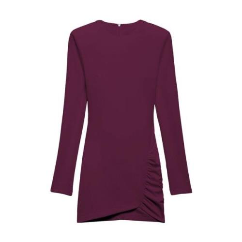 Rood Noir Jurk met Gerimpeld Detail Aniye By , Purple , Dames