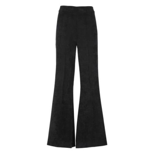 Zwarte Corduroy Broek Zijritssluiting D.Exterior , Black , Dames