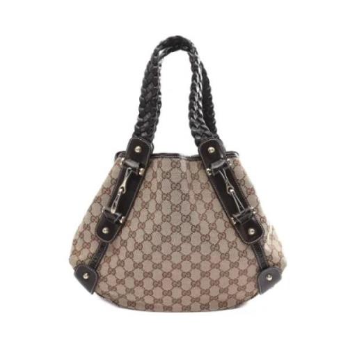 Pre-owned Leather gucci-bags Gucci Vintage , Beige , Dames