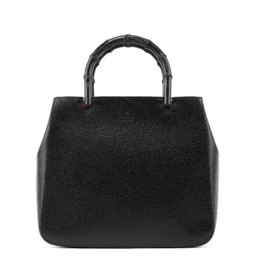 Pre-owned Leather handbags Gucci Vintage , Black , Dames