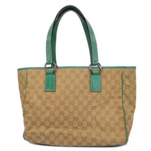 Pre-owned Canvas totes Gucci Vintage , Beige , Dames