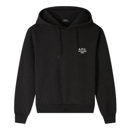 Zwarte Unisex Hoodie A.p.c. , Black , Heren