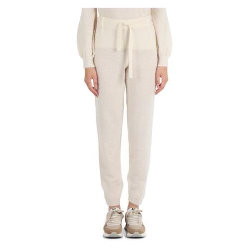 Wol Alpaca Jogger Broek Sun68 , White , Dames