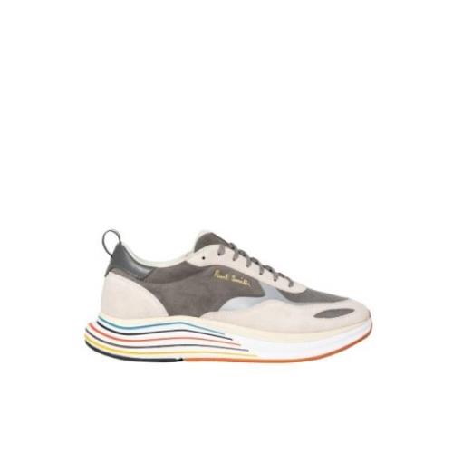 Grijze Suède Stijlvolle Sneakers PS By Paul Smith , Gray , Heren