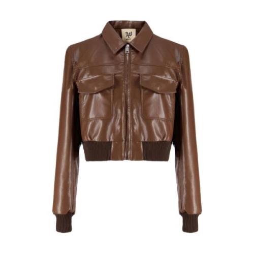 Bruine Bomberjack Aviatorstijl Aniye By , Brown , Dames