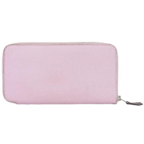 Pre-owned Leather wallets Hermès Vintage , Pink , Dames