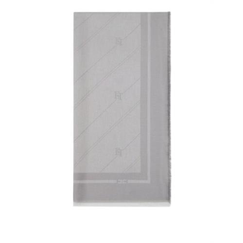 Diagonale Streep Lurex Pashmina Sjaal Elisabetta Franchi , Gray , Dame...