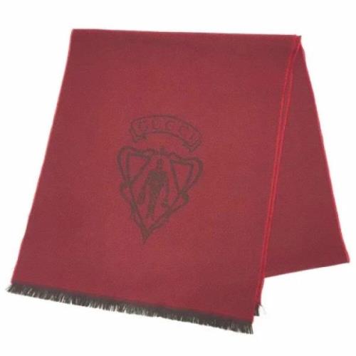 Pre-owned Wool scarves Gucci Vintage , Red , Dames