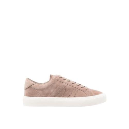 Lage Top Sneakers Beige Suède Monaco Moncler , Beige , Heren