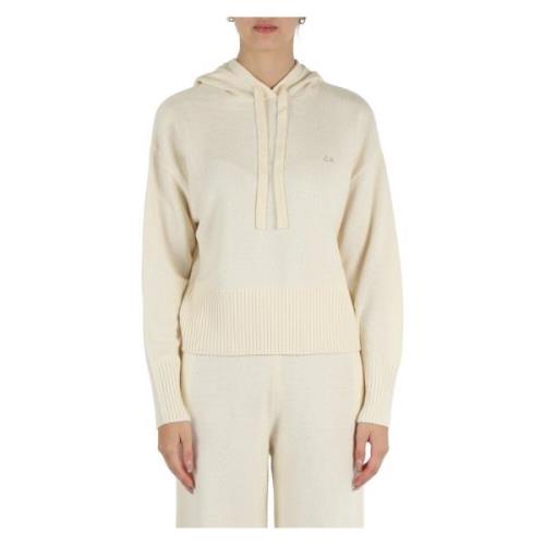 Merino Wol Kasjmier Hoodie Sun68 , White , Dames