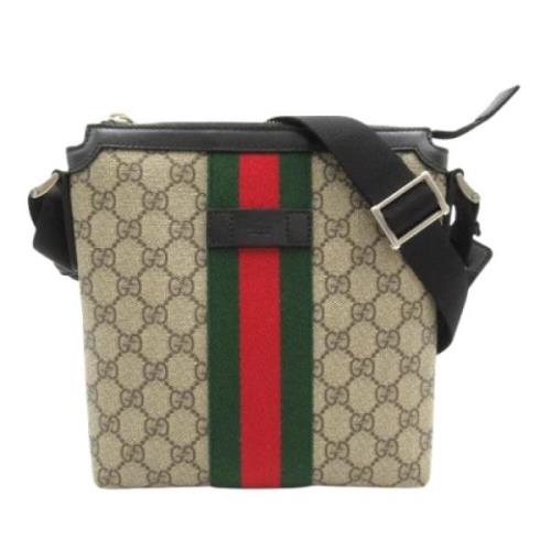 Pre-owned Canvas gucci-bags Gucci Vintage , Beige , Dames