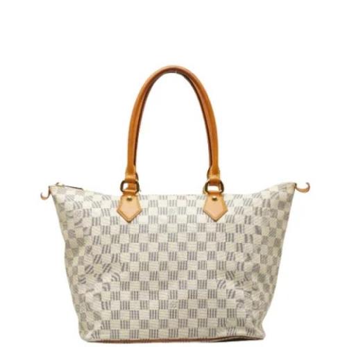 Pre-owned Canvas totes Louis Vuitton Vintage , White , Dames