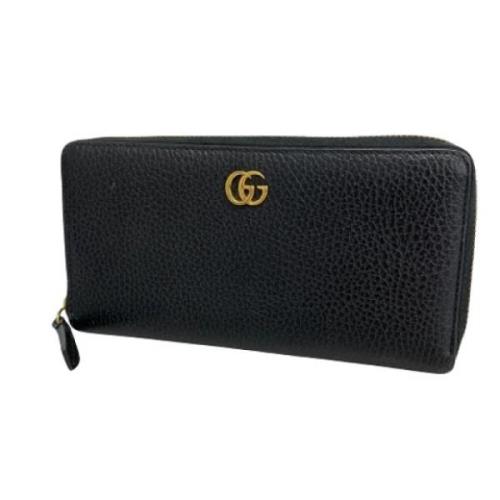 Pre-owned Leather wallets Gucci Vintage , Black , Dames