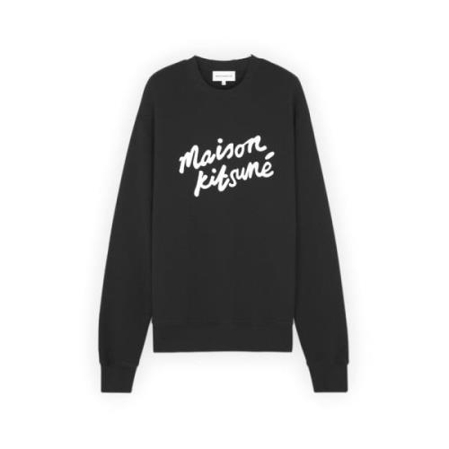 Stijlvolle Sweatshirt voor Mannen Maison Kitsuné , Black , Heren