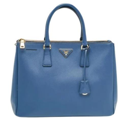 Pre-owned Leather totes Prada Vintage , Blue , Dames