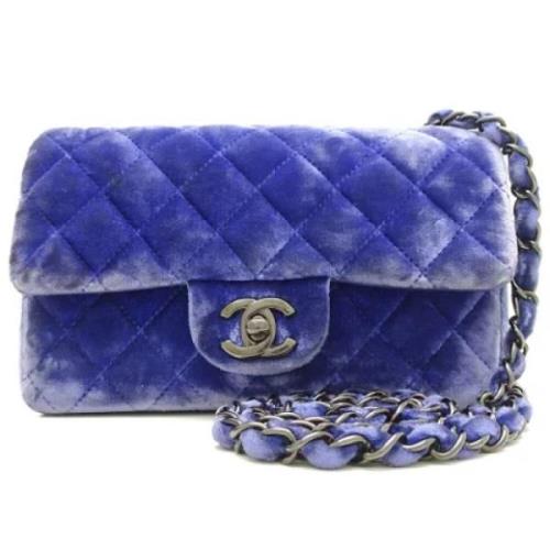 Pre-owned Leather chanel-bags Chanel Vintage , Purple , Dames