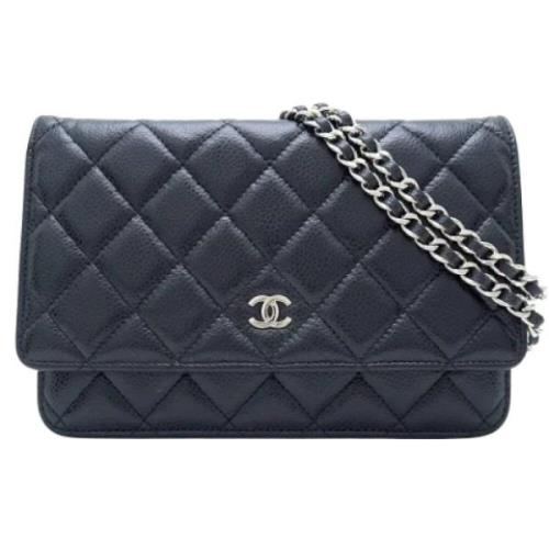 Pre-owned Leather chanel-bags Chanel Vintage , Black , Dames