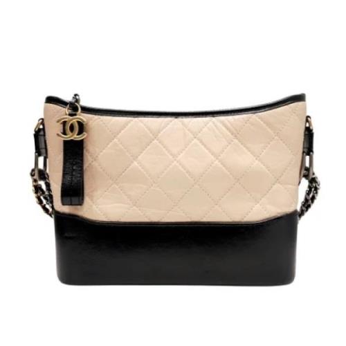 Pre-owned Leather chanel-bags Chanel Vintage , Beige , Dames