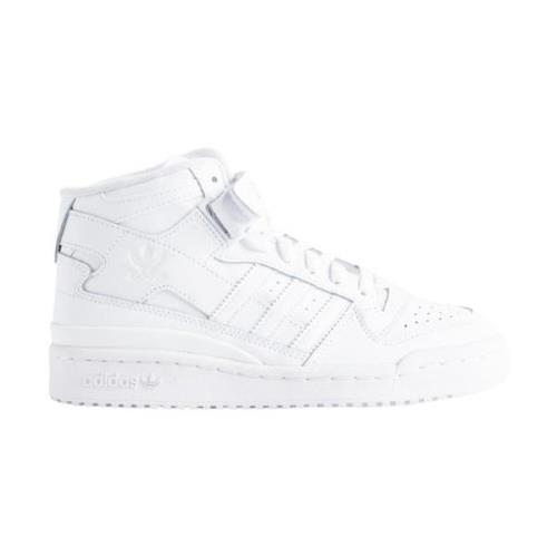 Leren Rubberen Zool Sneakers Adidas , White , Dames