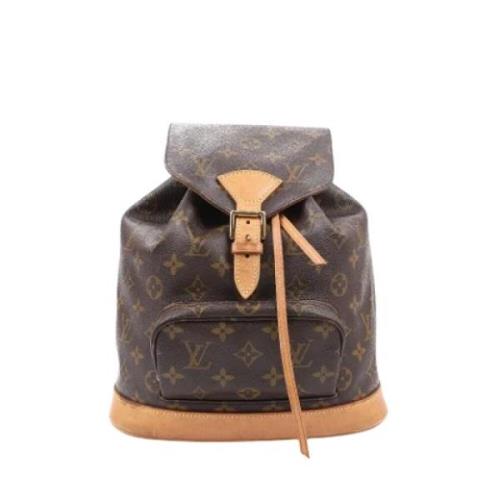 Pre-owned Leather backpacks Louis Vuitton Vintage , Brown , Dames