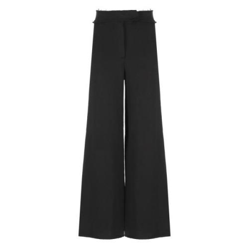 Zwarte katoenen broek met zijzakken NÜ Denmark , Black , Dames