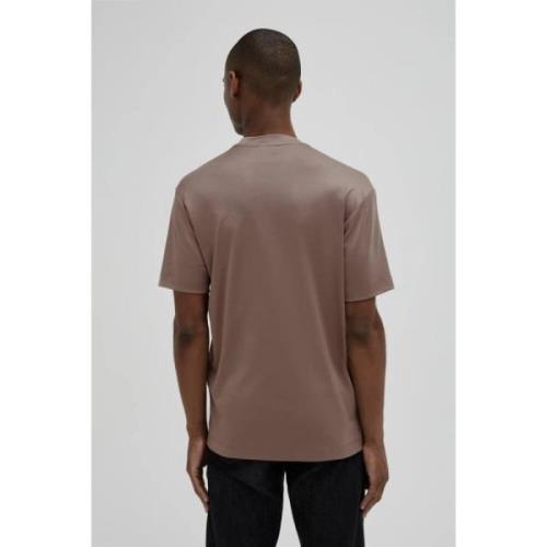 Interlock Supima T-shirt Lood Grijs Valenza , Brown , Heren