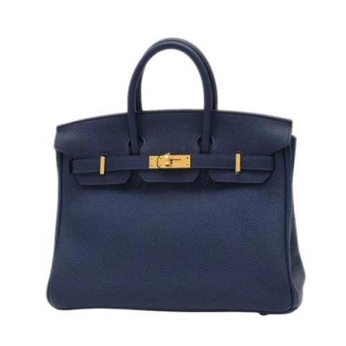 Pre-owned Leather handbags Hermès Vintage , Blue , Dames