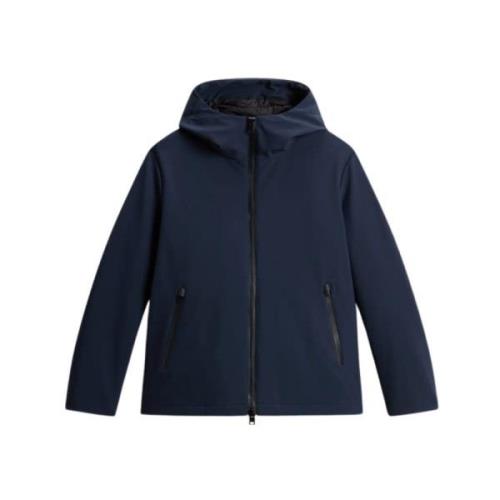 Blauwe Softshell Jas voor Mannen Woolrich , Blue , Heren