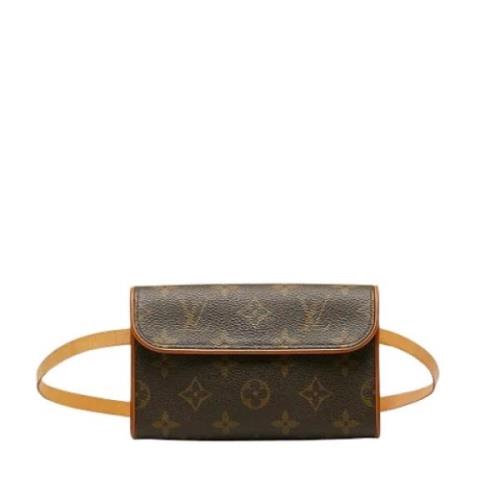 Pre-owned Canvas clutches Louis Vuitton Vintage , Brown , Dames