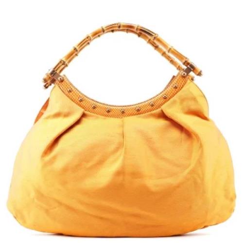 Pre-owned Leather handbags Gucci Vintage , Orange , Dames