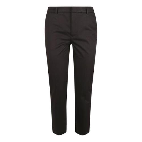 Stretch Gabardine Chinos voor vrouwen RED Valentino , Black , Dames