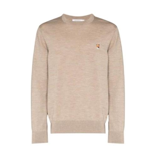 Stijlvolle Gebreide Trui Maison Kitsuné , Beige , Heren