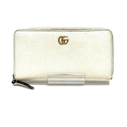 Pre-owned Leather wallets Gucci Vintage , White , Dames