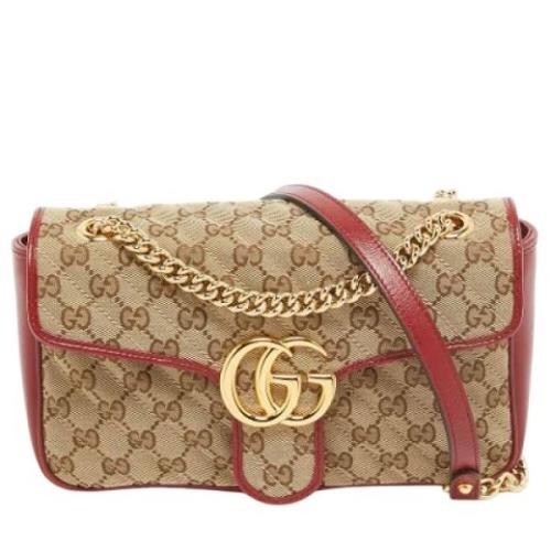 Pre-owned Canvas gucci-bags Gucci Vintage , Beige , Dames