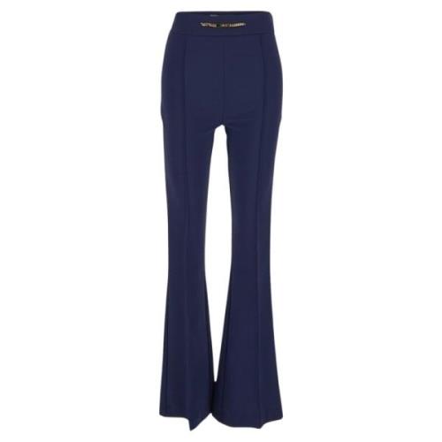 Broek met Uitlopende Pijpen Elisabetta Franchi , Blue , Dames