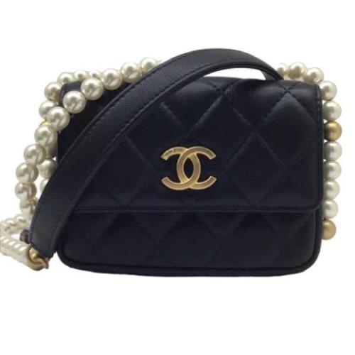 Pre-owned Leather chanel-bags Chanel Vintage , Black , Dames