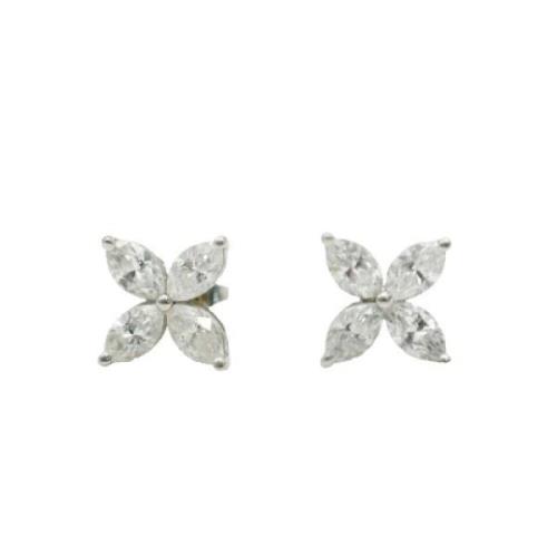 Pre-owned Metal earrings Tiffany & Co. Pre-owned , Gray , Dames