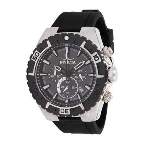 Aviator Heren Quartz Horloge - Zwarte Wijzerplaat Invicta Watches , Gr...