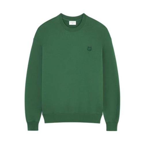 Stijlvolle Sweatshirt voor Mannen Maison Kitsuné , Green , Heren