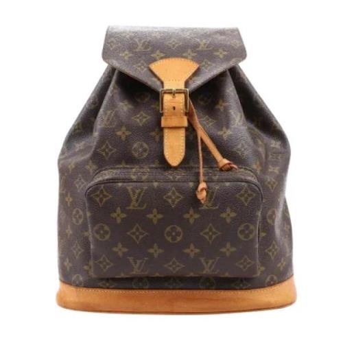 Pre-owned Leather backpacks Louis Vuitton Vintage , Brown , Dames