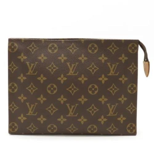 Pre-owned Canvas clutches Louis Vuitton Vintage , Brown , Dames