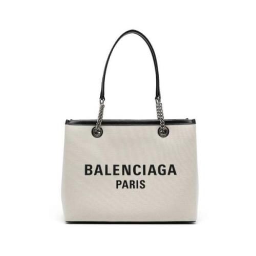 Canvas Kleine Tote Tas Balenciaga , Beige , Dames