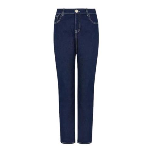 Slim Fit Denim Broek Emporio Armani , Blue , Dames