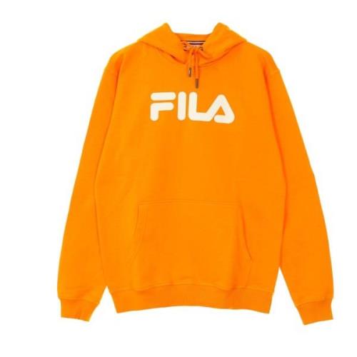 Flame Orange Kangaroo Hoodie Lange Mouw Fila , Orange , Heren