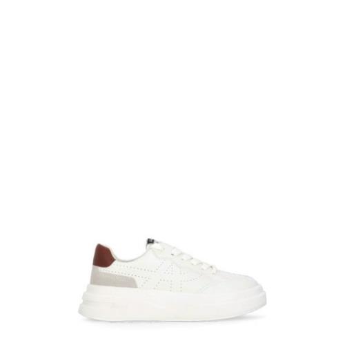 Witte Leren Sneakers met Ademende Details ASH , White , Dames