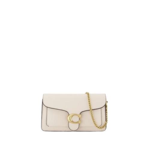 Tabby Chain Clutch Crossbody - Beige Leer Coach , White , Dames