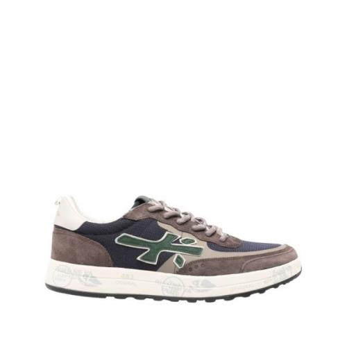 Suède Leren Sneakers in Bruin/Grijs Premiata , Multicolor , Heren