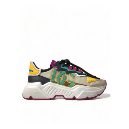 Kleurrijke Rubberen Sneakers Dolce & Gabbana , Multicolor , Dames