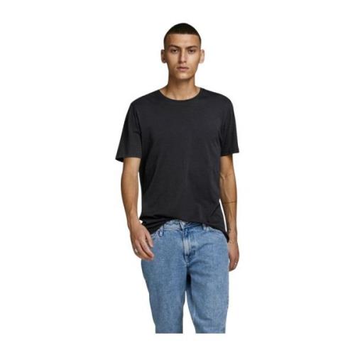 Basis Korte Mouw Tee Jack & Jones , Black , Heren