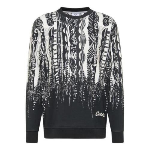 Pixel Gebreid Sweatshirt Carlo Colucci , Black , Heren